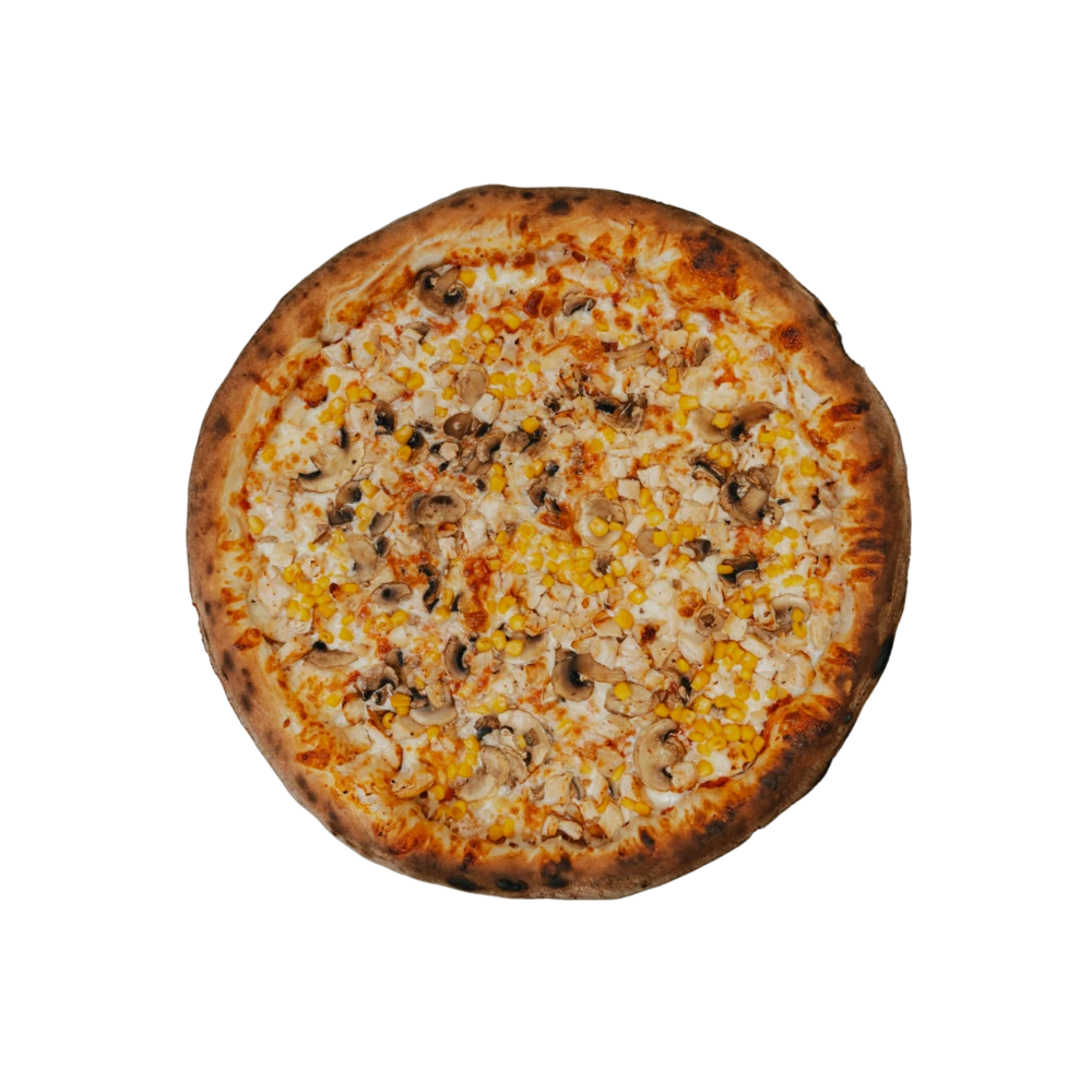 Margheritta + ciuperci și porumb