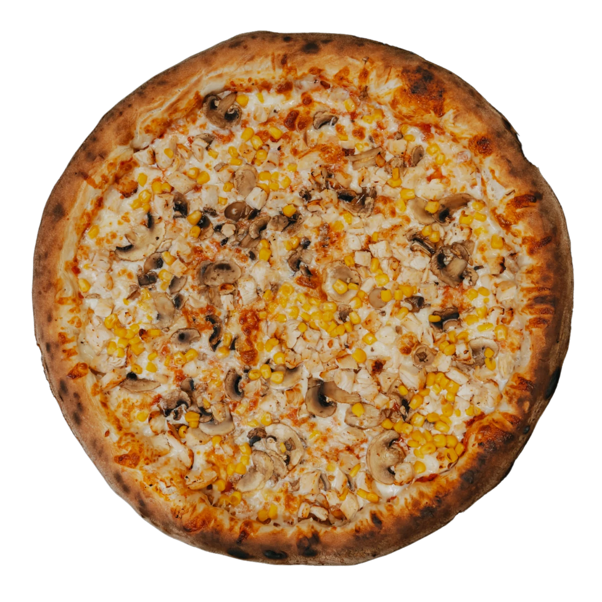 Margheritta + ciuperci și porumb